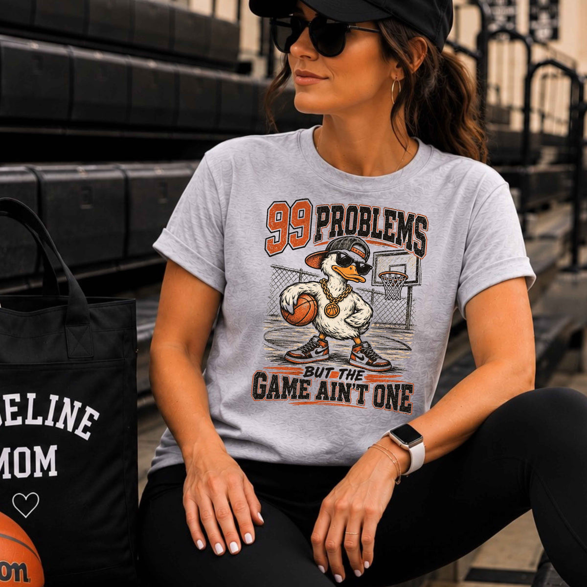 99 Problems But the Game Ain't One Basketball Ladies' T-Shirt