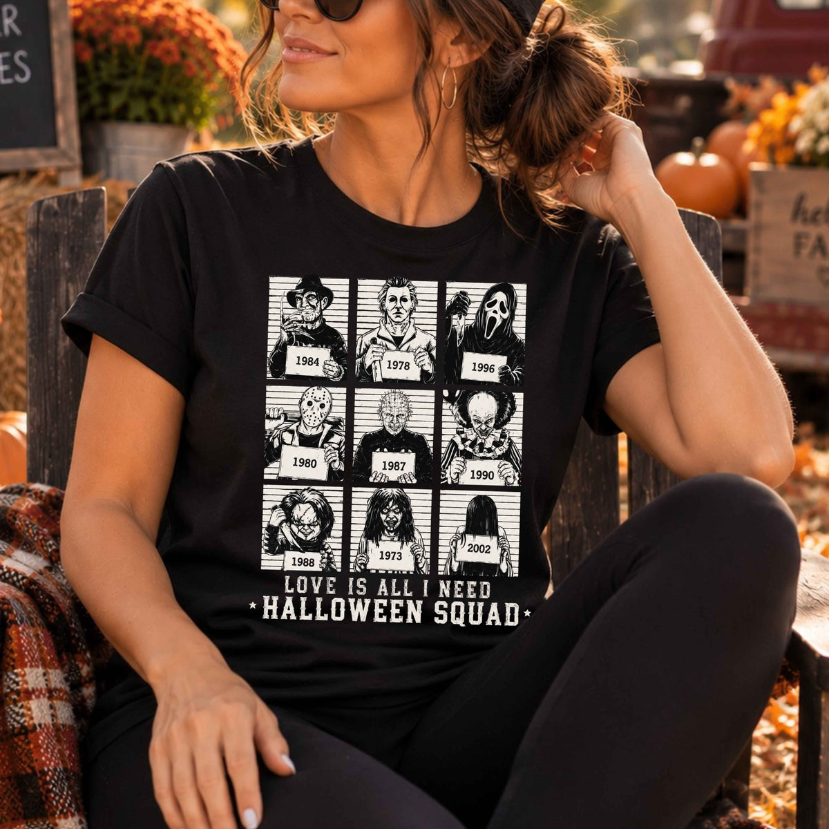 Love Is All I Need Halloween Squad Ladies’ T-Shirt
