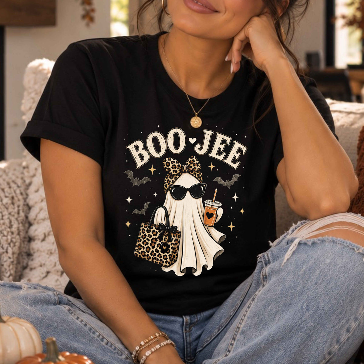 Boo-Jee Ghost Ladies’ T-Shirt