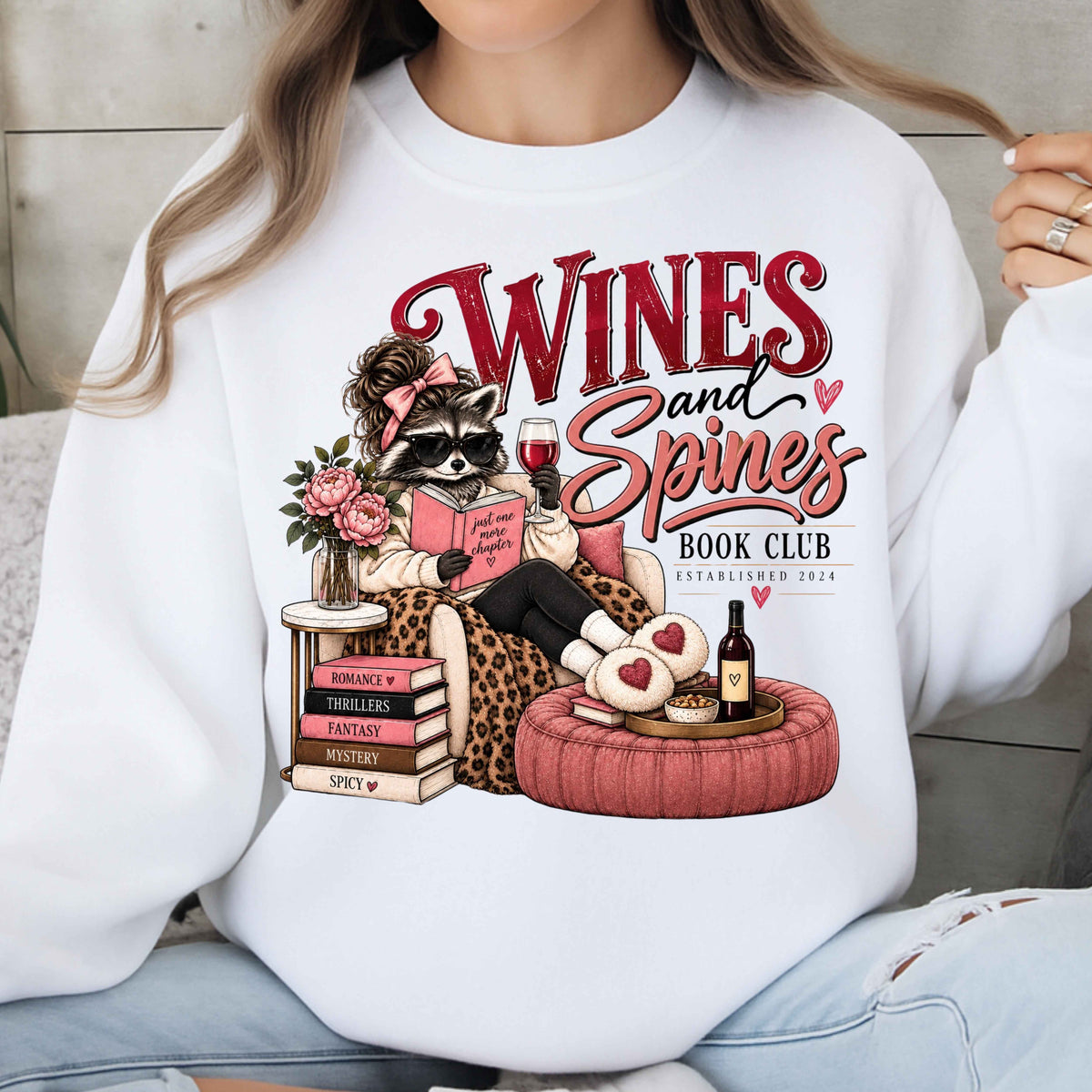Wines & Spines Book Club Crewneck Sweatshirt