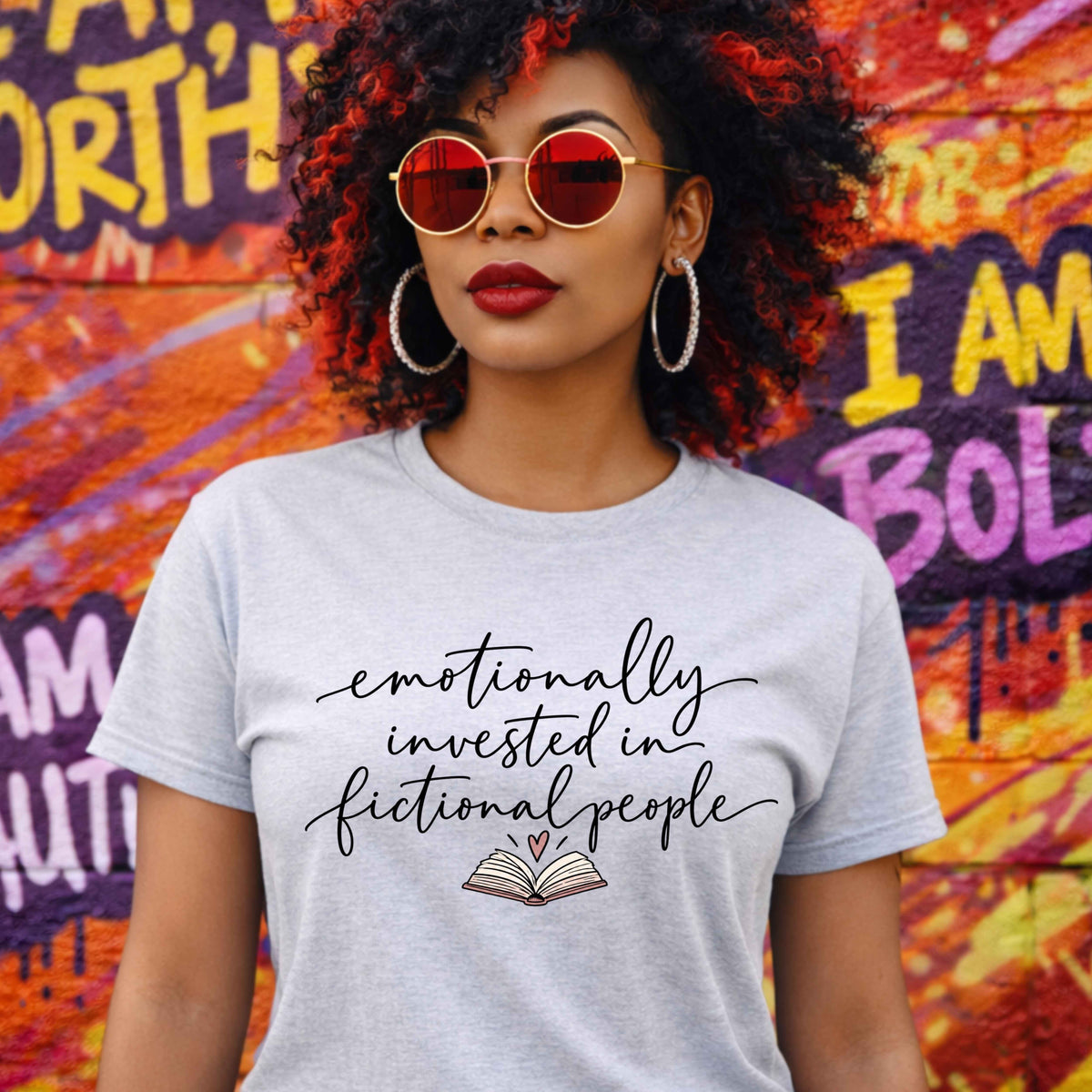 Emotionally Invested in Fictional People Ladies’ T-Shirt