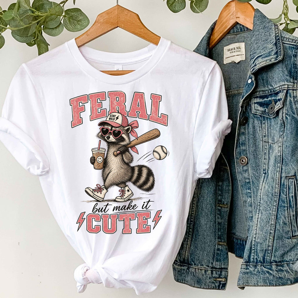 Feral But Make It Cute Baseball Ladies' T-Shirt
