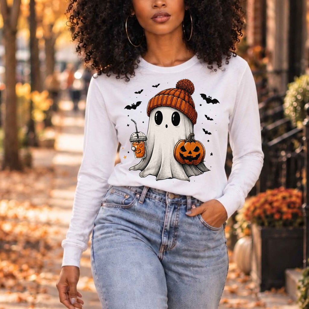 Cozy Ghost Pumpkin Season Crewneck