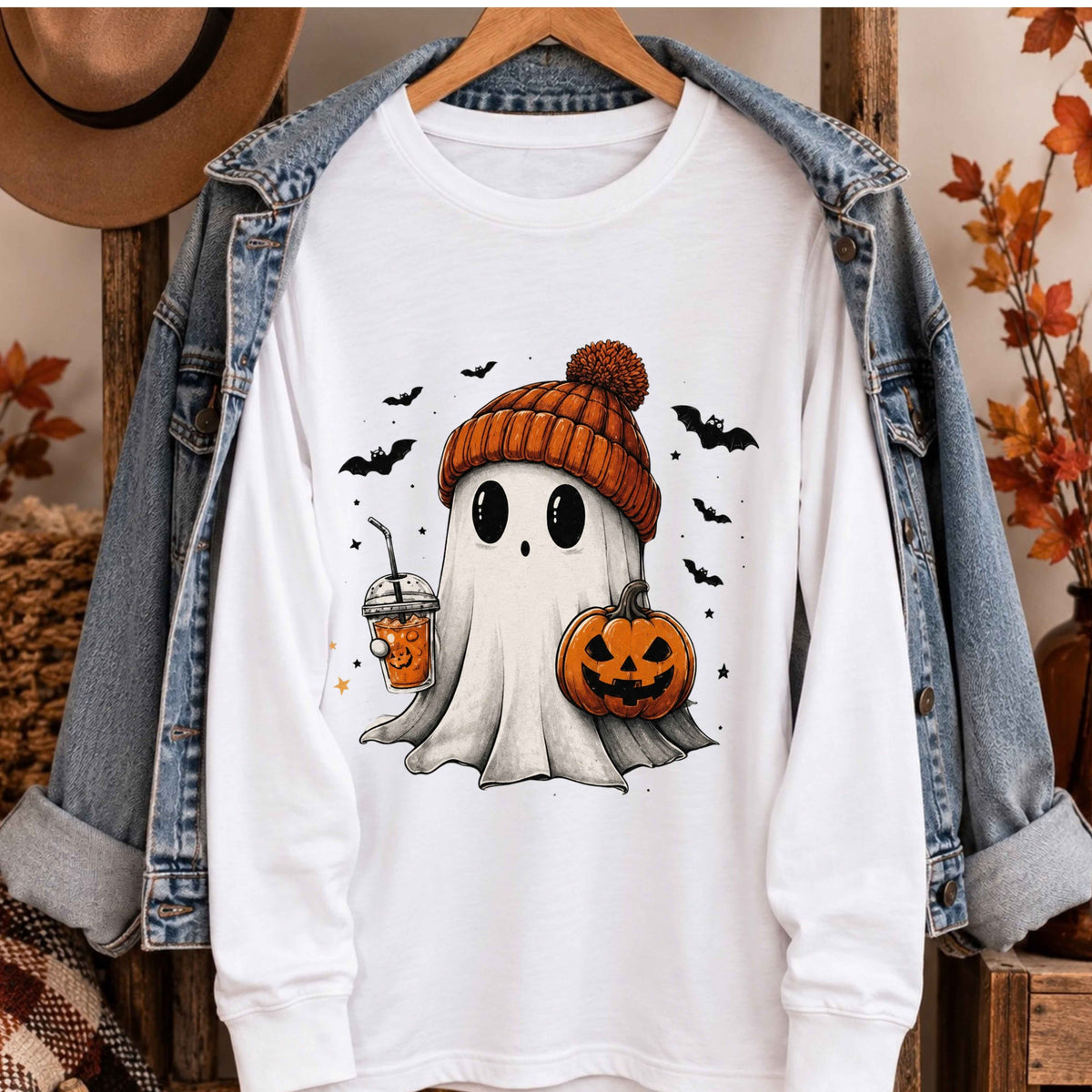 Cozy Ghost Pumpkin Season Crewneck