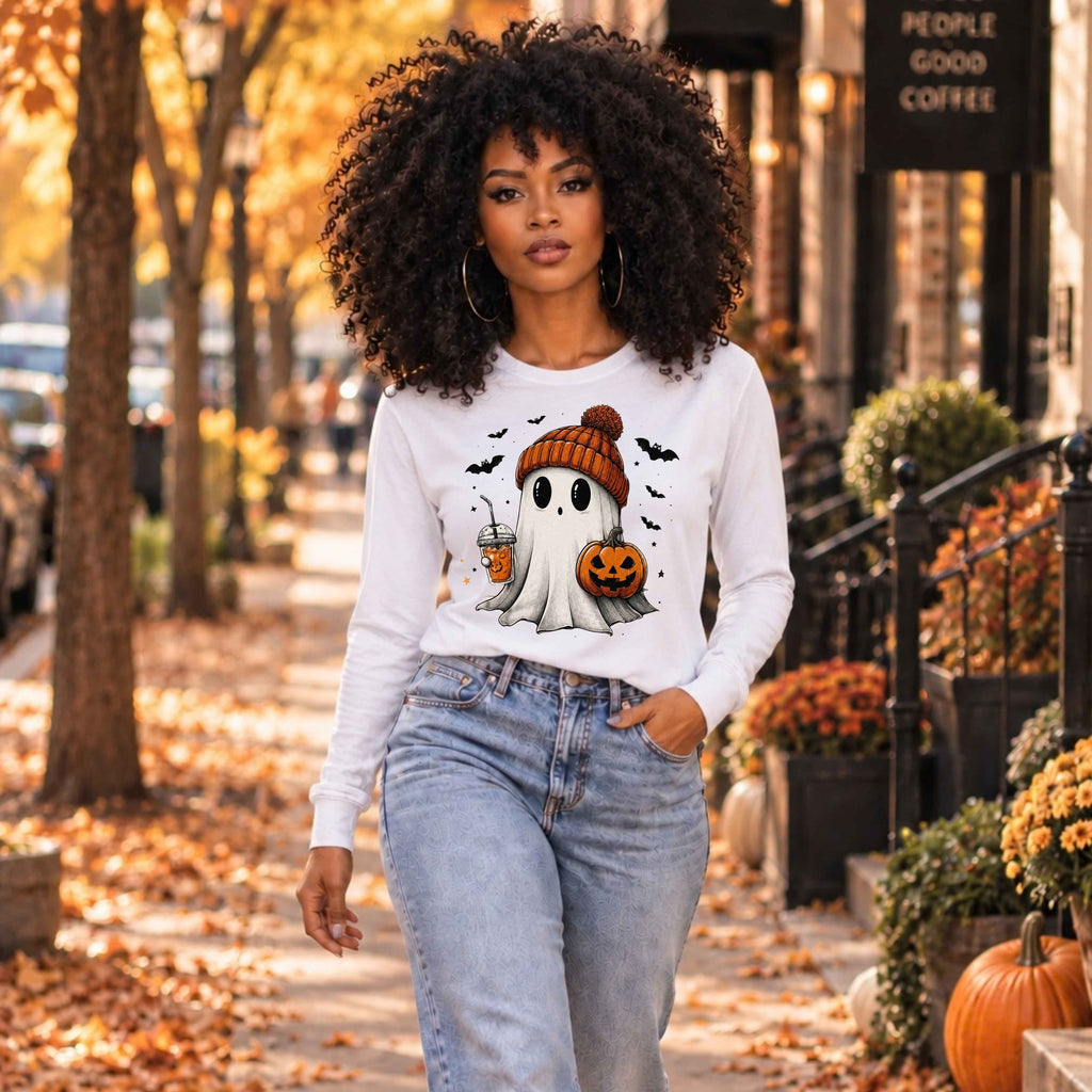 Cozy Ghost Pumpkin Season Crewneck