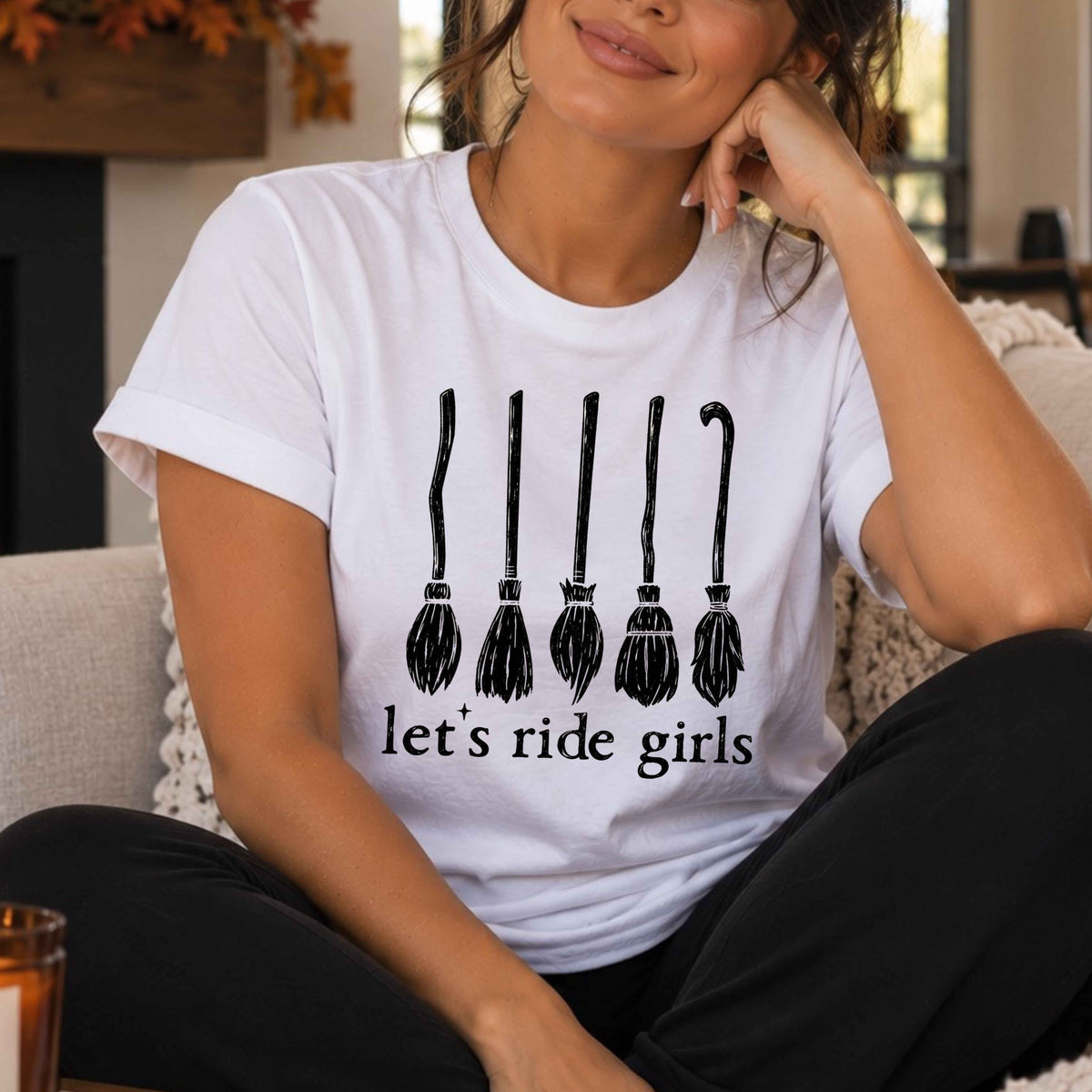 Let’s Ride Girls Witchy Ladies’ T-Shirt