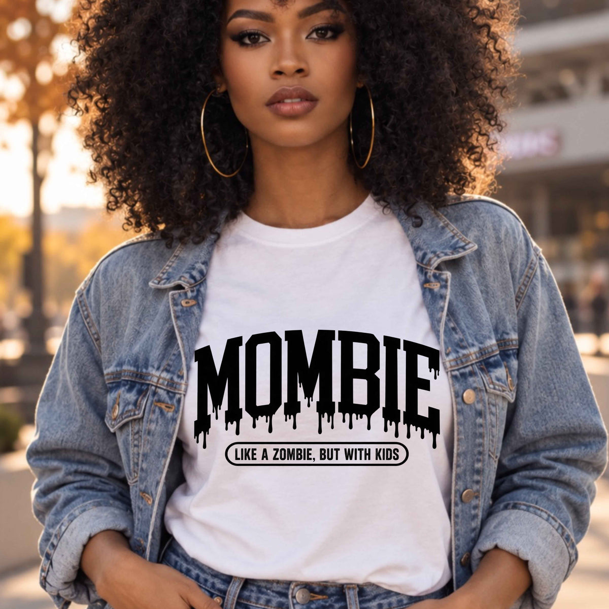 Mombie – Like a Zombie, But With Kids Ladies’ T-Shirt