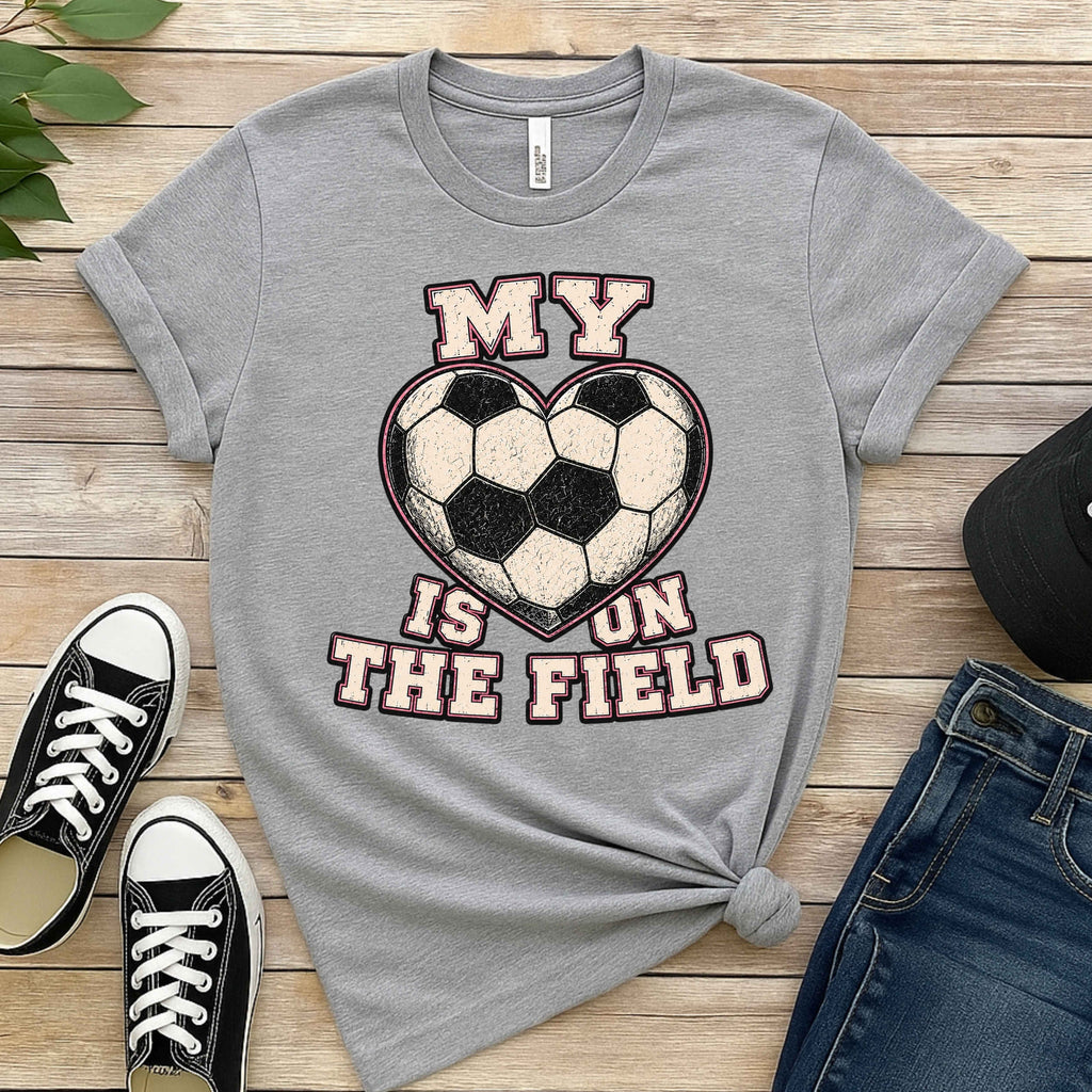 My Heart Is On The Field Soccer Ladies' T-Shirt