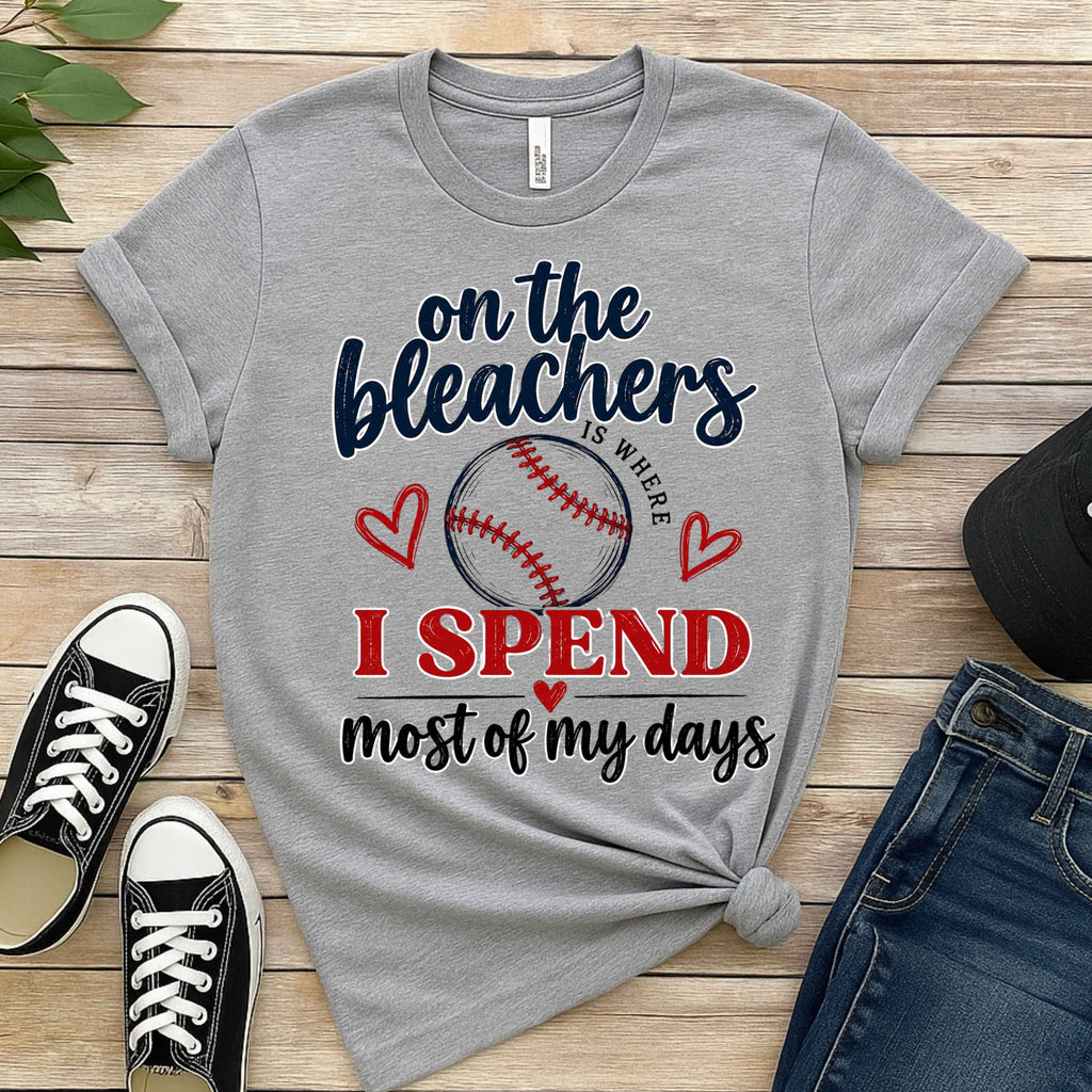 On The Bleachers Baseball Ladies'  T-Shirt