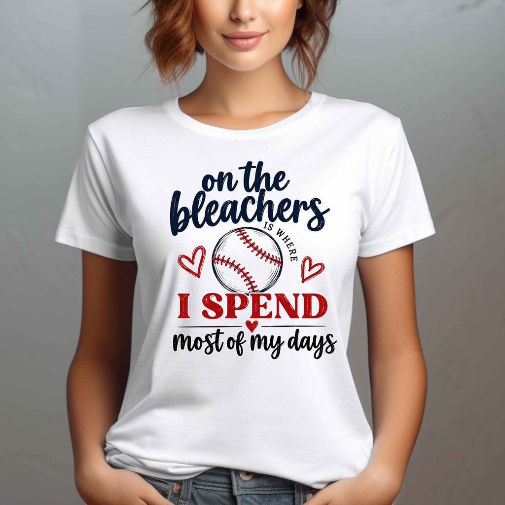 On The Bleachers Baseball Ladies'  T-Shirt
