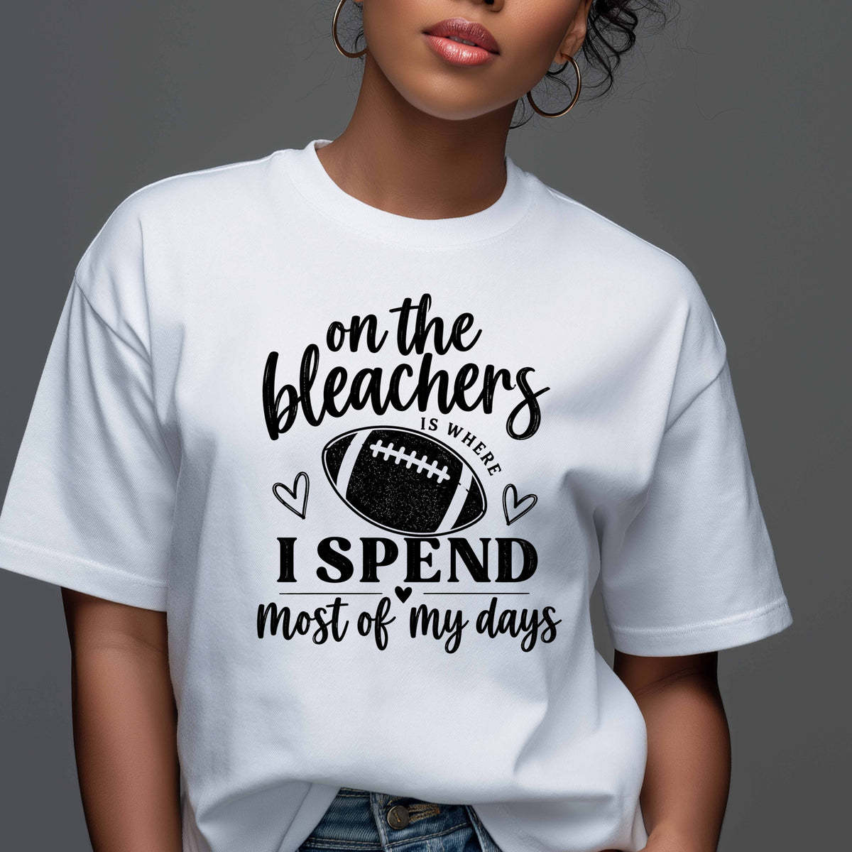 On The Bleachers Football Ladies'  T-Shirt