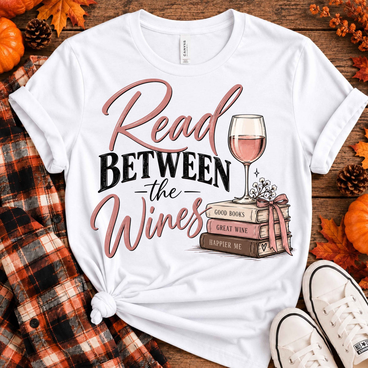 Read Between the Wines Ladies’ T-Shirt
