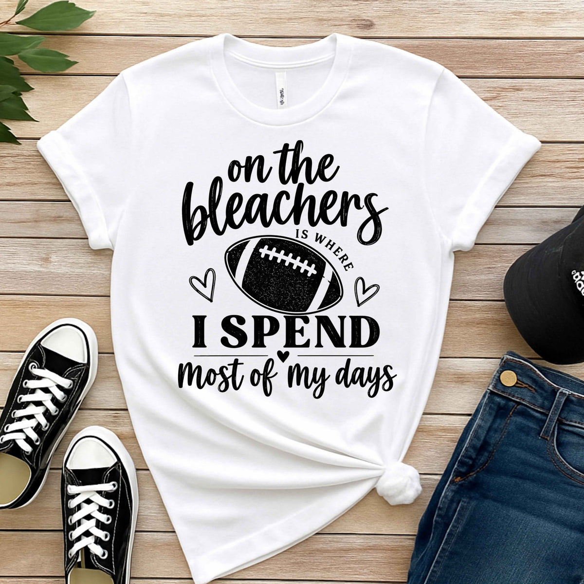 On The Bleachers Football Ladies'  T-Shirt