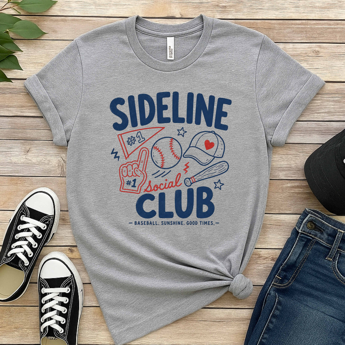 Sideline Social Club Baseball Ladies' T-Shirt