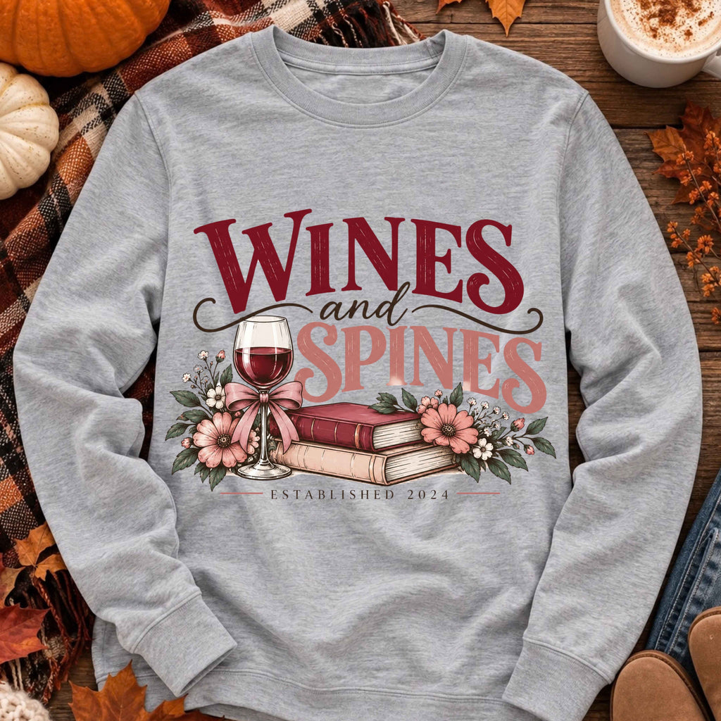 Wines & Spines Book Club Crewneck Pullover Sweatshirt